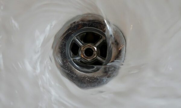 Water going down the drain