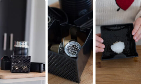 Cleaning Nespresso Machine parts with Figgy & Co Cleaning Paste
