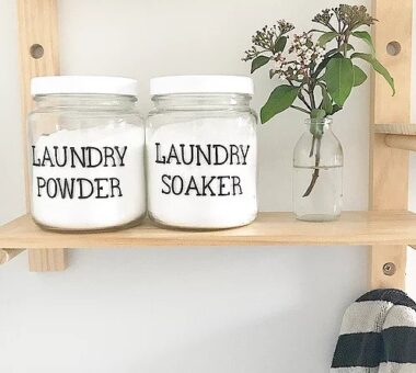 Figgy and Co natural eco nontoxic green cleaning laundry powder label storage soaker nz home decor DIY