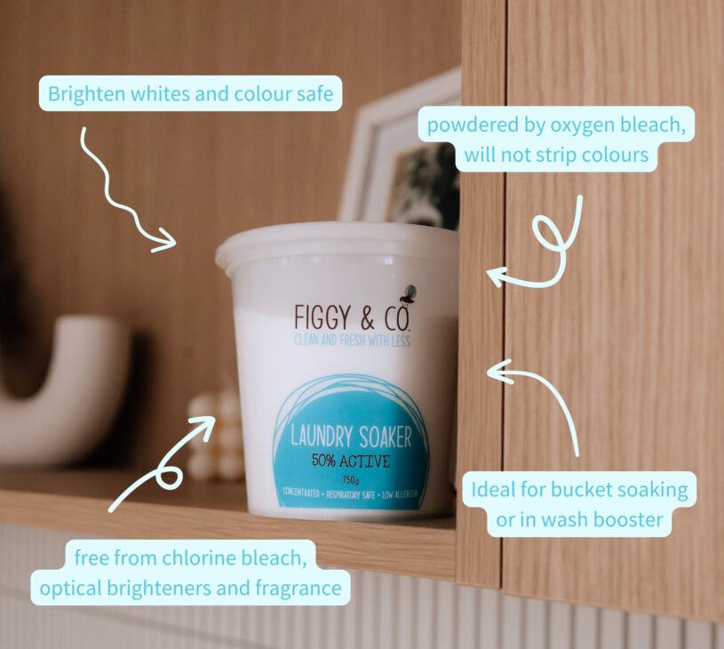 Figgy's laundry soaker is a great non-toxic stain remover