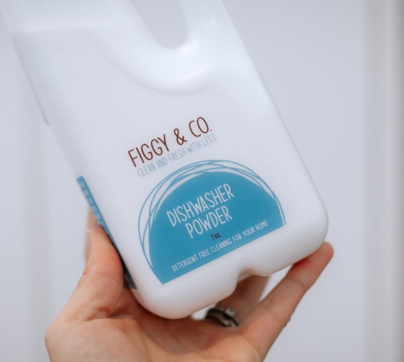 Figgy & Co. all natural dishwasher powder with no nasty chemicals