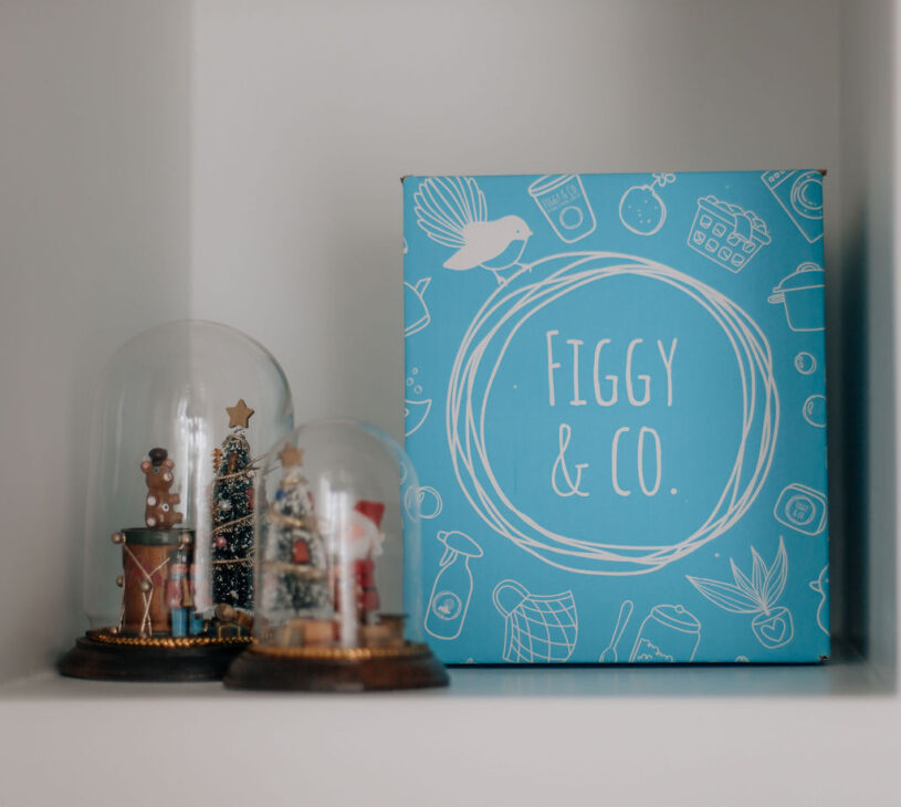 the Figgy & Co gift box comes in a gorgeous blue box