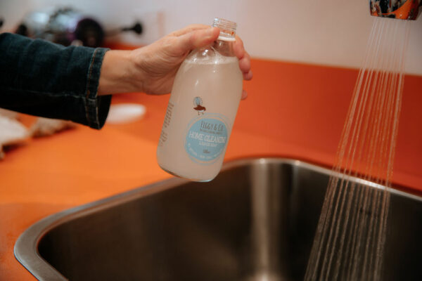 Soap is a fantastic general purpose eco-cleaner, use it to wash away grime from your washing machine