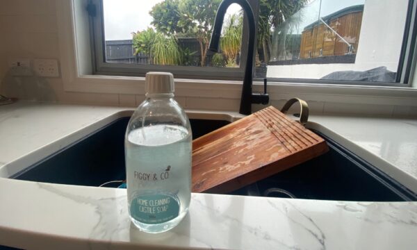 Cleaning a Wooden Chopping Board with Figgy & Co. Castile Soap