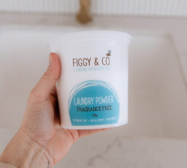 Figgy and co natural laundry powder is ideal for eczema. It is the best washing powder for sensitive skin.