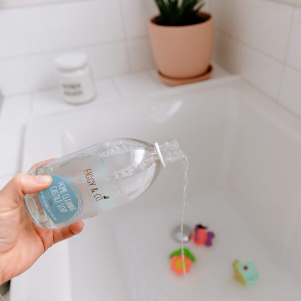 Cleaning Bath Toys with Figgy & Co's Home Cleaning Castile Soap