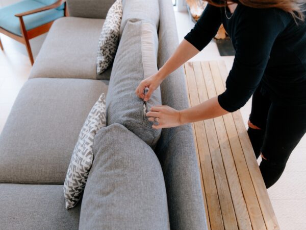 take your couch covers off and wash them for a deep clean