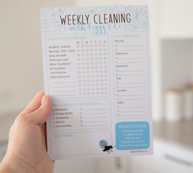 Weekly cleaning checklist